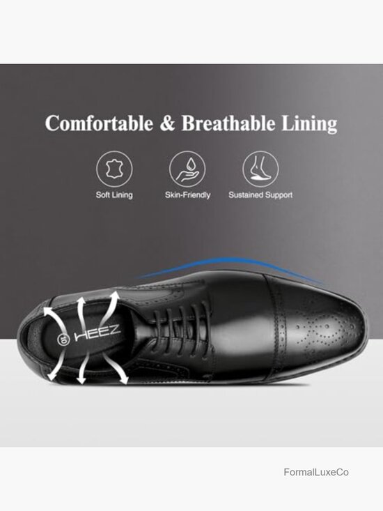 Men\'s Classic Cap Toe Oxford Dress Shoes Non Slip Lace Up Formal Work Wedding main image 7